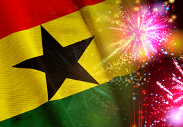 Felicitări de Ziua Independenței Ghanei.