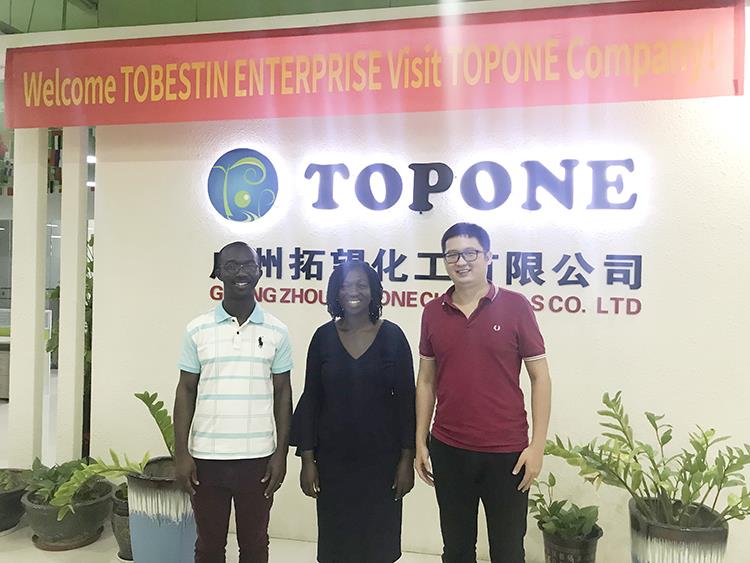 Bun venit client Tobestin Enterprise din Ghana pentru a vizita compania TOPONE